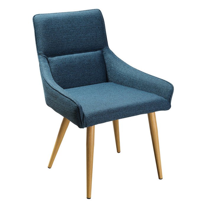 Кресло Jean Блю Арт Натур с обивкой из синей рогожки