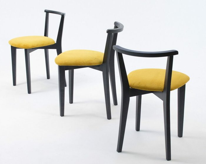 Стул Франк ПМ желто-черного цвета - купить Обеденные стулья по цене 6490.0