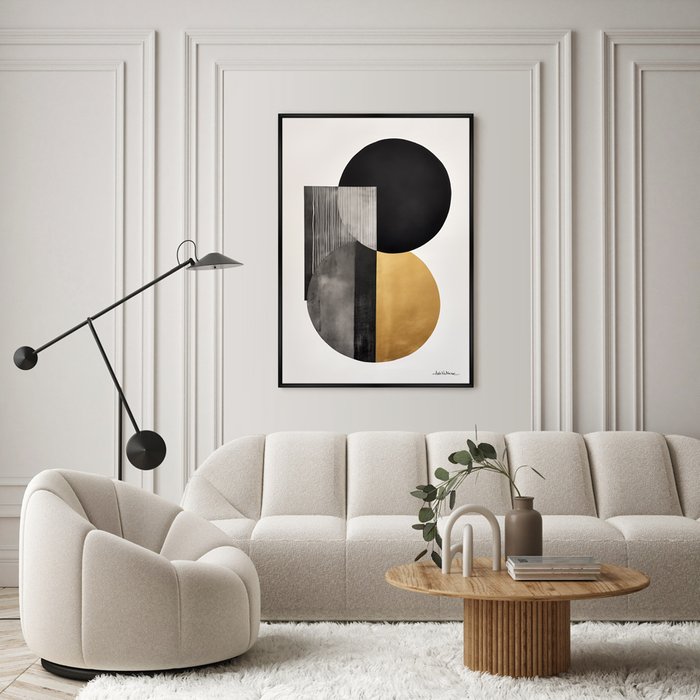 Репродукция картины Rounded curves, No 1, 2024г. - лучшие Картины в INMYROOM
