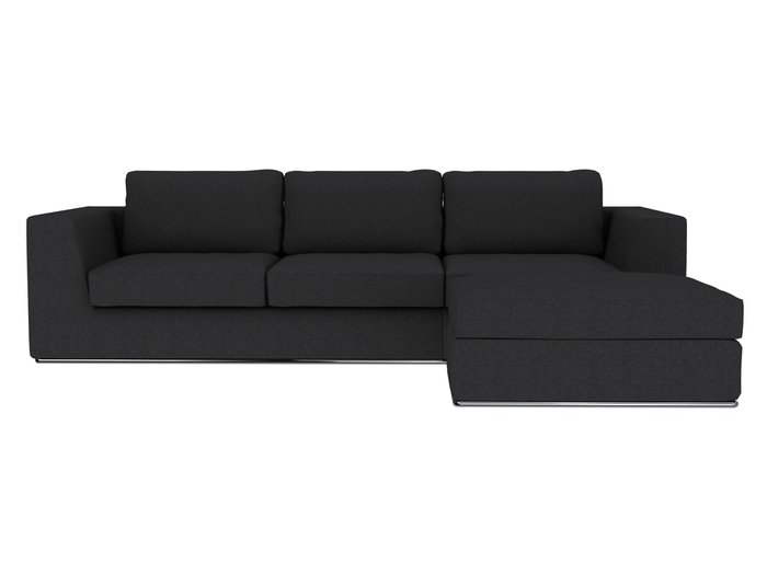 Угловой диван-кровать Igarka черного цвета 
