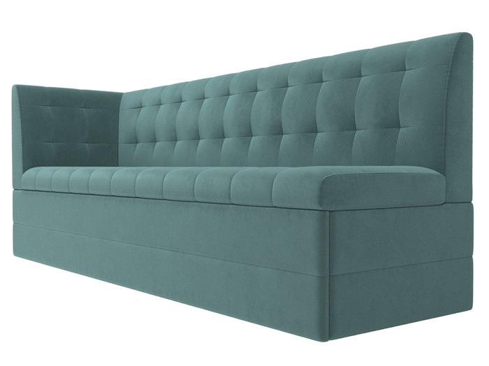 Угловой диван-кровать Бриз бирюзового цвета с углом слева - лучшие Угловые диваны в INMYROOM