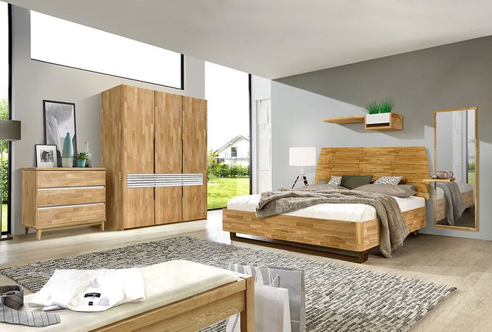Кровать Wallstreet 140х200 светло-коричневого цвета - купить Кровати для спальни по цене 75360.0