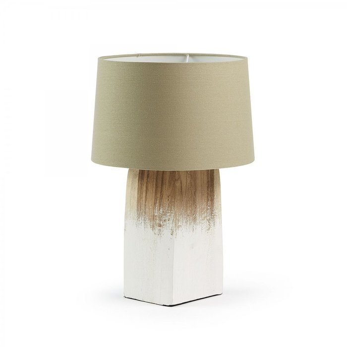 Настольная лампа Scalm с абажурорм серо-оливкового цвета