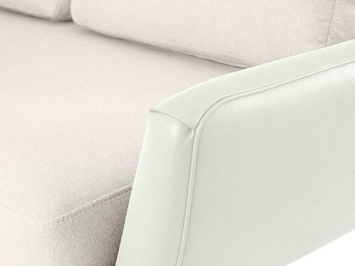 Угловой диван Ispani бело-бежевого цвета - лучшие Угловые диваны в INMYROOM