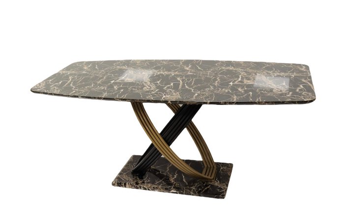 Стол обеденный Сфера цвета черный мрамор - купить Обеденные столы по цене 94604.0