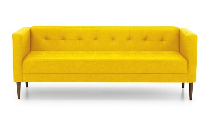 Прямой диван Рио 2 желтого цвета - купить Прямые диваны по цене 30600.0