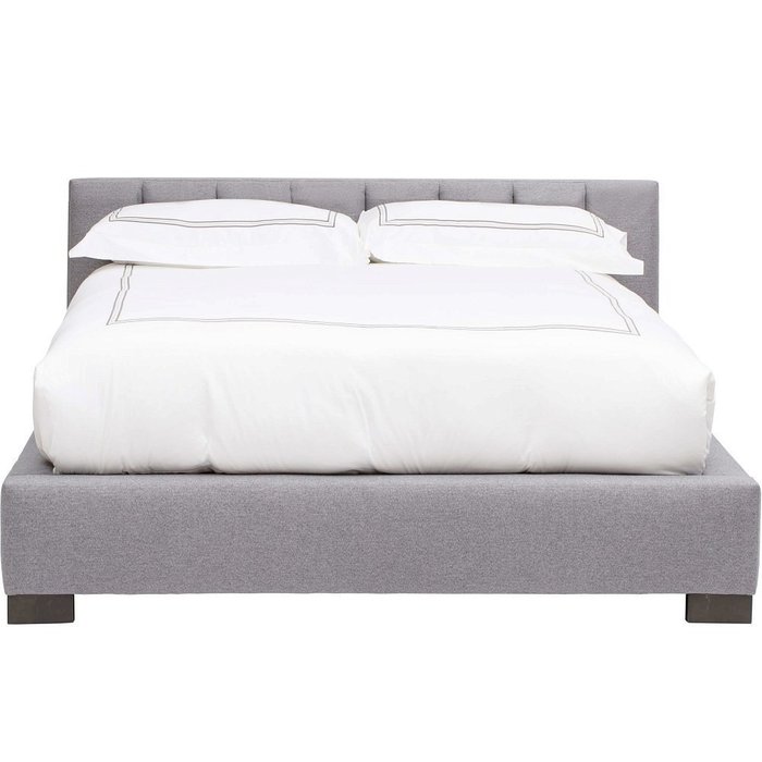 Кровать Launa 180х200 с обивкой серого цвета