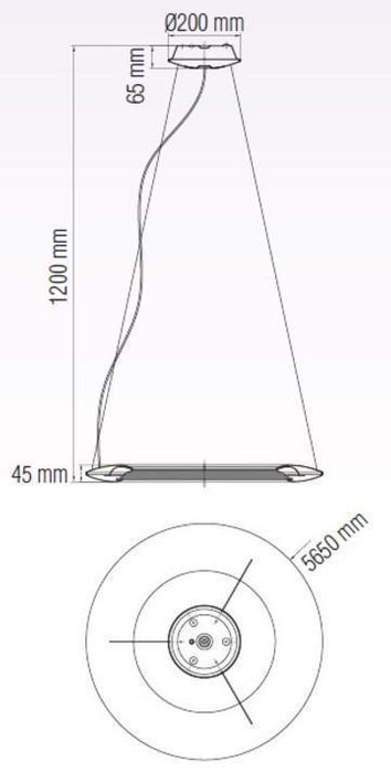 Подвесной светодиодный светильник Concept цвета хром  - купить Подвесные светильники по цене 38793.0