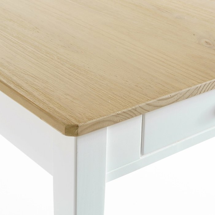 Стол обеденный массив сосны Alvina белого цвета - лучшие Обеденные столы в INMYROOM