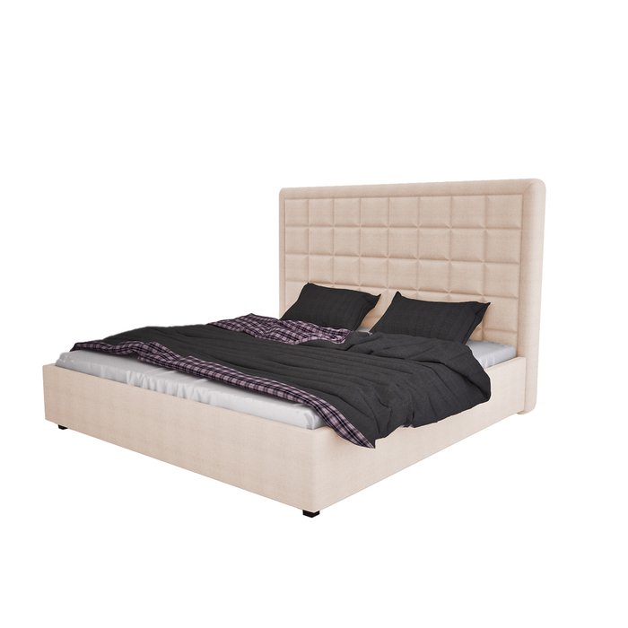 Кровать Elizabeth Велюр Светло-бежевый 180х200 - купить Кровати для спальни по цене 102000.0