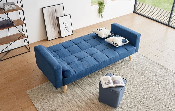 Диван-кровать Scandinavia темно-синего цвета - купить Прямые диваны по цене 29289.0