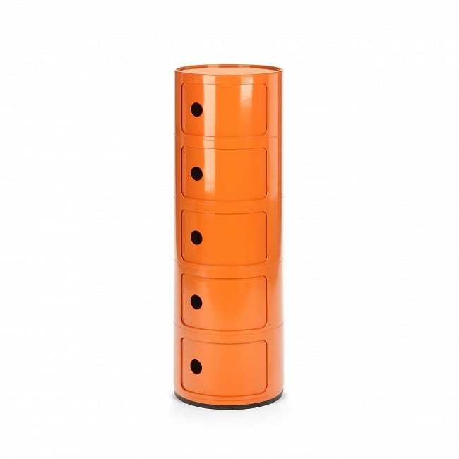 Тумба из пластика оранжевого цвета