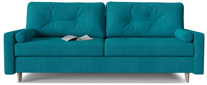 Диван-кровать прямой Белфаст Azur синего цвета - купить Прямые диваны по цене 33620.0