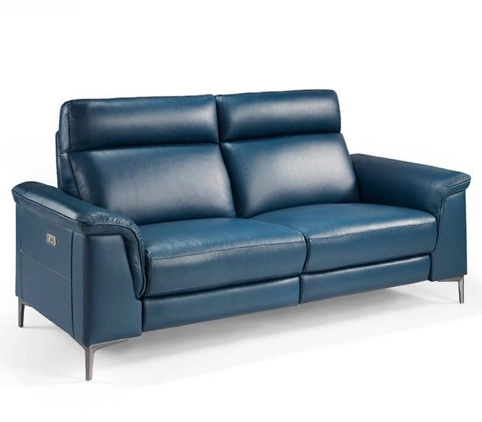 Диван трехместный синего цвета - купить Прямые диваны по цене 339990.0