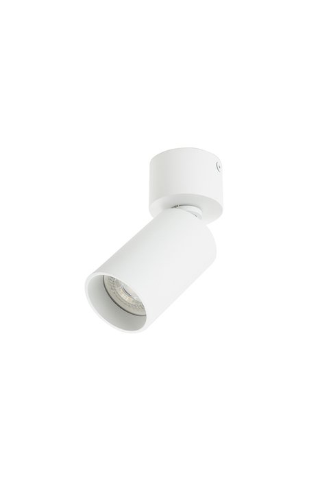 Точечный накладной светильник из металла белого цвета
