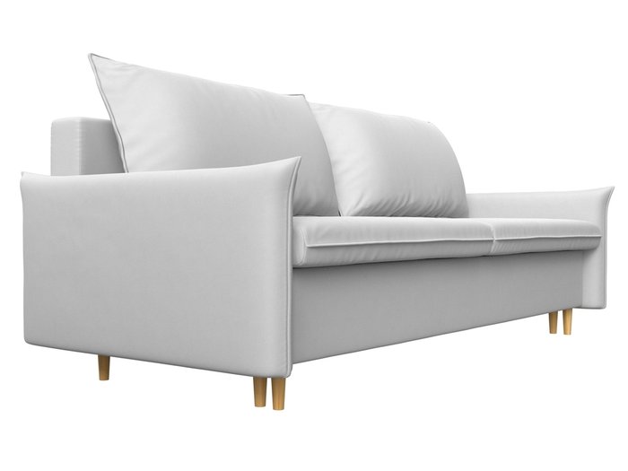 Прямой диван-кровать Хьюстон белого цвета (экокожа) - лучшие Прямые диваны в INMYROOM