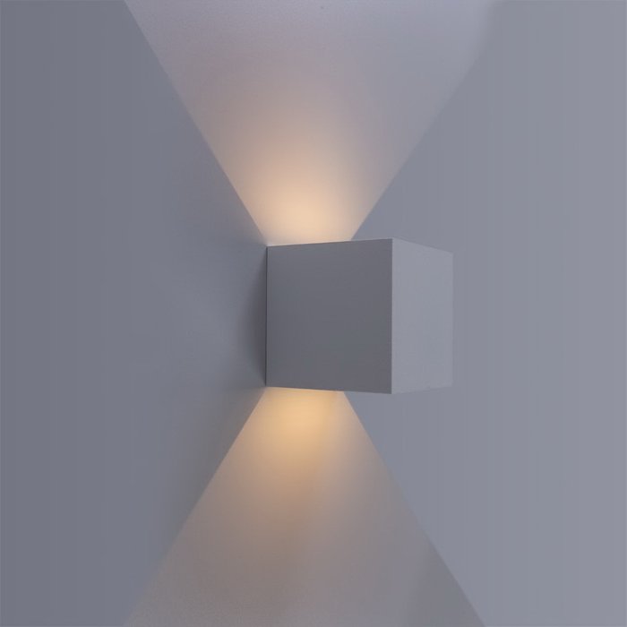 Уличный настенный светодиодный светильник Rullo белого цвета - лучшие Настенные уличные светильники в INMYROOM