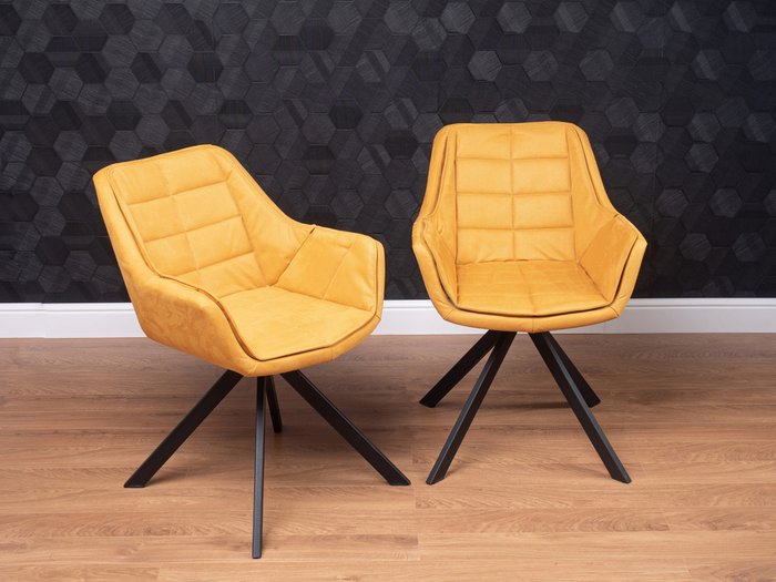 Стул с  поворотным механизмом Orion желтого цвета - купить Офисные кресла по цене 15590.0
