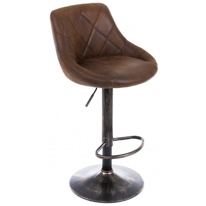 Барный стул Curt vintage brown коричневого цвета Барный стул Curt vintage brown коричневого цвета