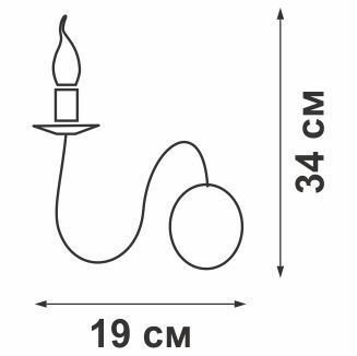Бра V2325/1A, 1хЕ14 макс. 40Вт - купить Бра и настенные светильники по цене 17450