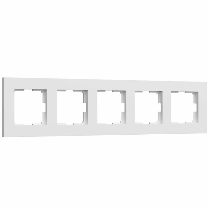 Рамка на 5 постов Slab (белый софт) W0052961 Slab белый софт Рамка на 5 постов Slab (белый софт) W0052961 Slab белый софт