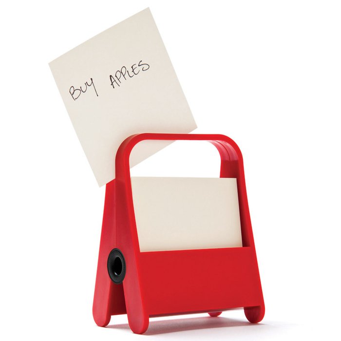 Держатель для записок с блоком a clip красный - купить Декоративные коробки по цене 720.0