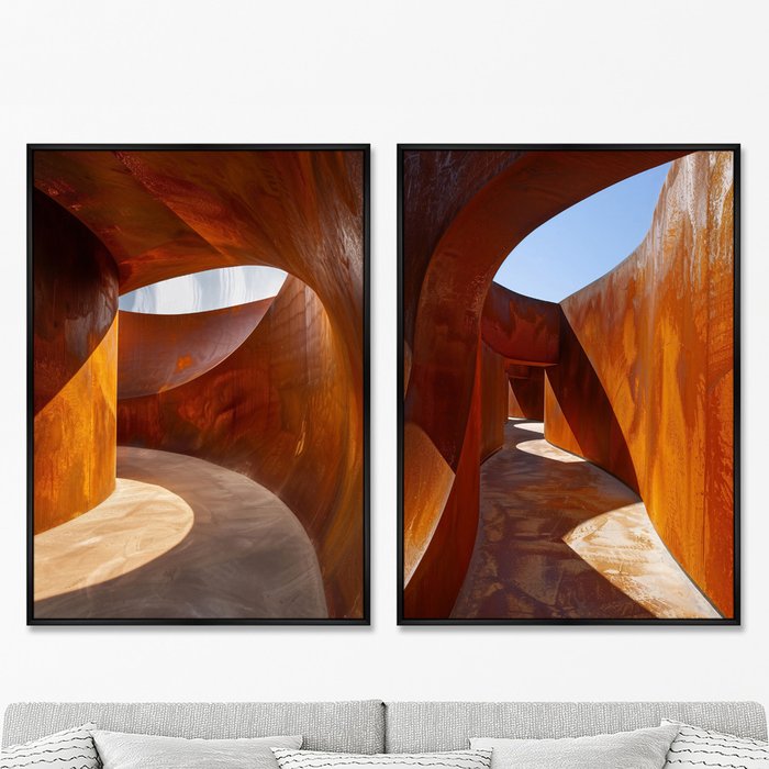 Набор из 2-х репродукций картин на холсте Танец металла, 2025г.