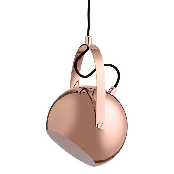Лампа потолочная Ball с подвесом бронзового цвета в глянце
