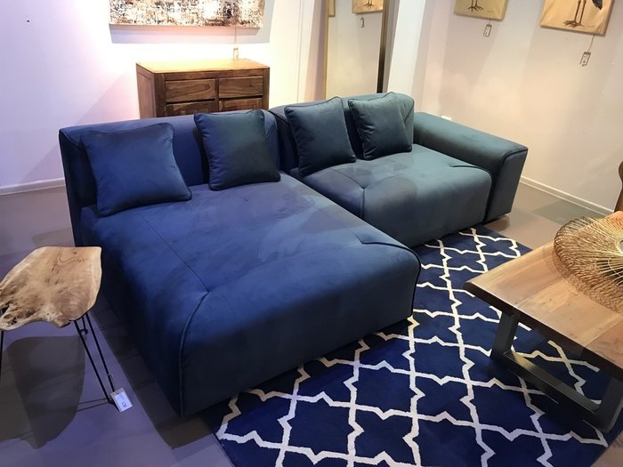 Диван-кровать Portu синего цвета - купить Угловые диваны по цене 79000.0