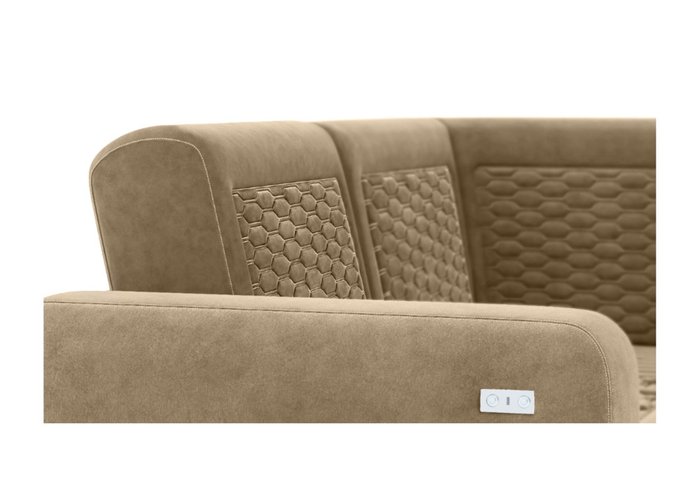Модульный диван-кровать темно-бежевого цвета - лучшие Угловые диваны в INMYROOM