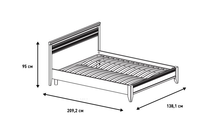 Кровать Адажио 120х200 бежевого цвета - лучшие Кровати для спальни в INMYROOM