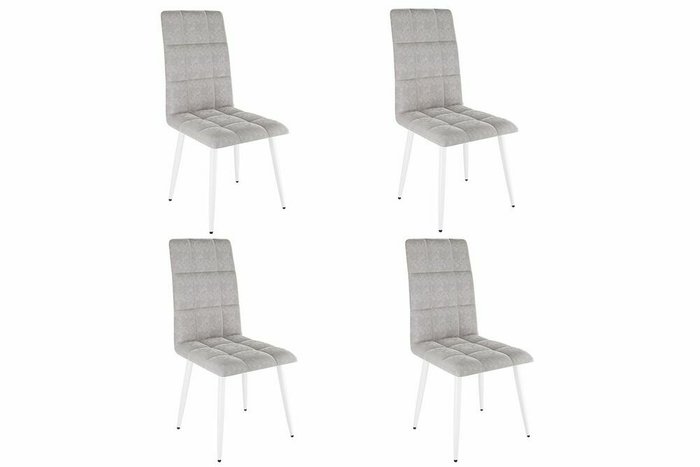 Набор из четырех стульев Турин серого цвета