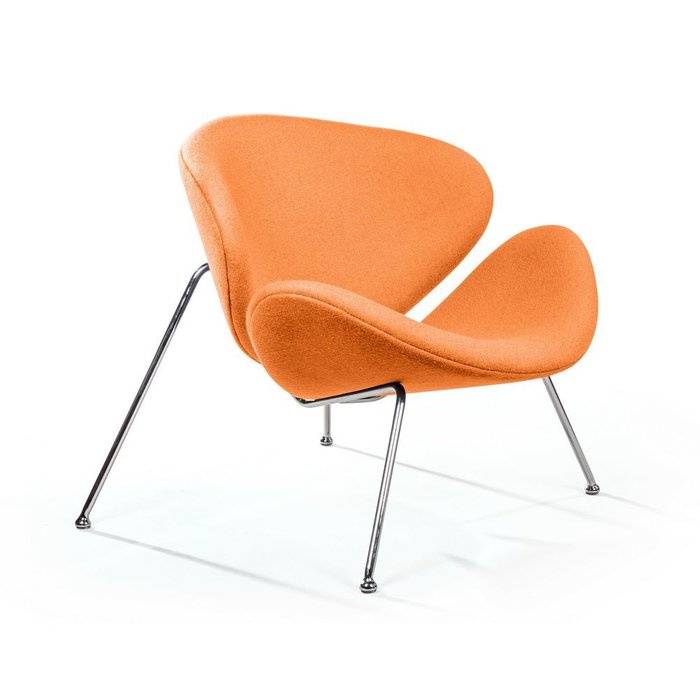 Лаунж кресло Slice оранжевого цвета - лучшие Интерьерные кресла в INMYROOM