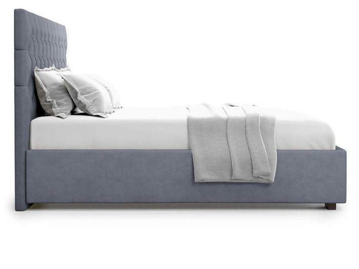 Кровать Nemi без подъемного механизма 140х200 серого цвета - лучшие Кровати для спальни в INMYROOM