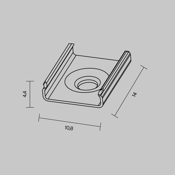 Комплектующие к светодиодной ленте Led Strip 642011 Накладной профиль Алюминиевый профиль - лучшие Профили для светодиодных лент в INMYROOM Комплектующие к светодиодной ленте Led Strip 642011 Накладной профиль Алюминиевый профиль - лучшие Профили для светодиодных лент в INMYROOM