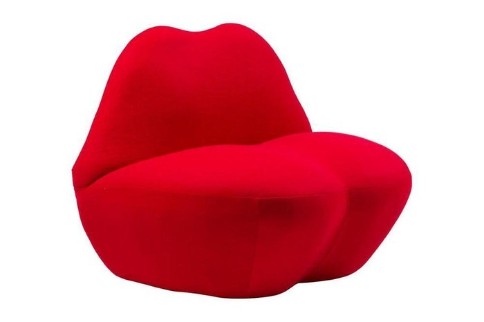 Кресло Heller Bocca Lip красного цвета - купить Интерьерные кресла по цене 90000.0
