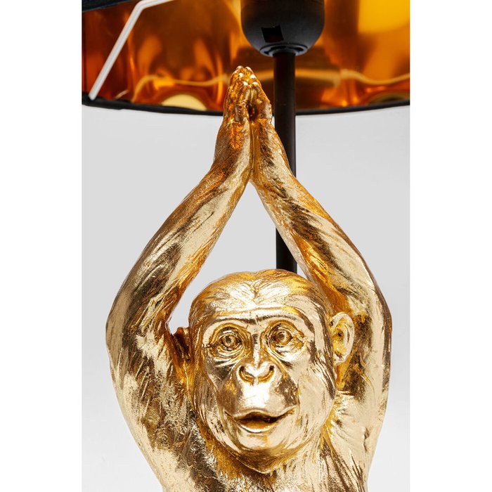 Лампа настольная Monkey черно-золотого цвета - лучшие Настольные лампы в INMYROOM