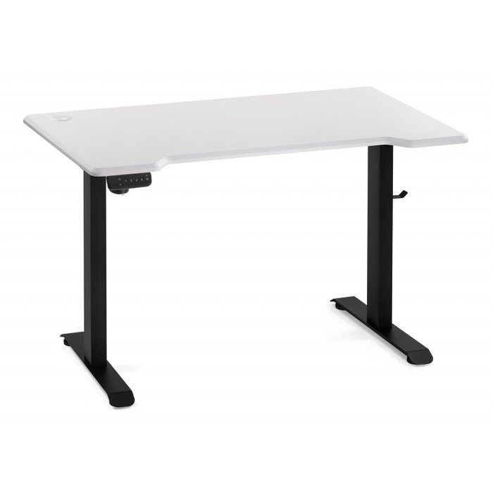 Письменный стол Маркос 120 бело-черного цвета с подъемным механизмом 