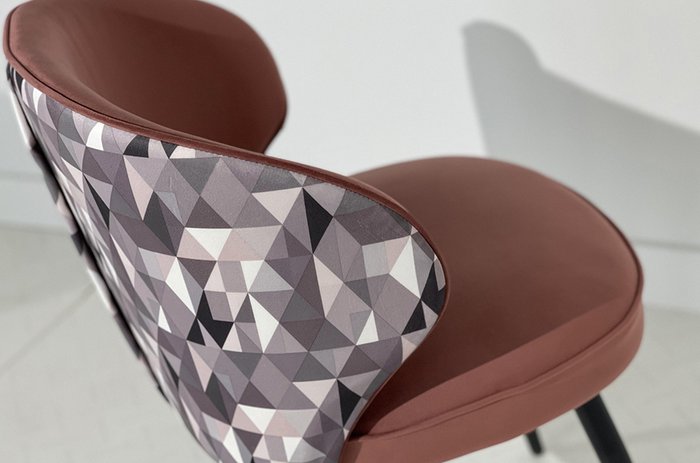 Стул Остин коричнево-розового цвета - лучшие Обеденные стулья в INMYROOM