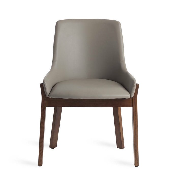 Стул в обивке из эко-кожи серого цвета - купить Обеденные стулья по цене 63990.0