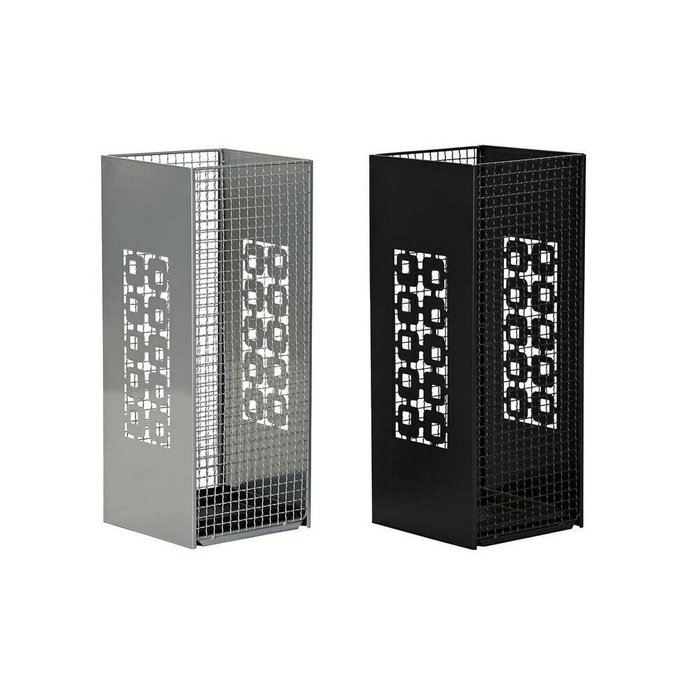 Корзина для зонтов DKD Home Decor 19 x 19 x 47,5 cm Чёрный Серый Металл Loft (2 штук)