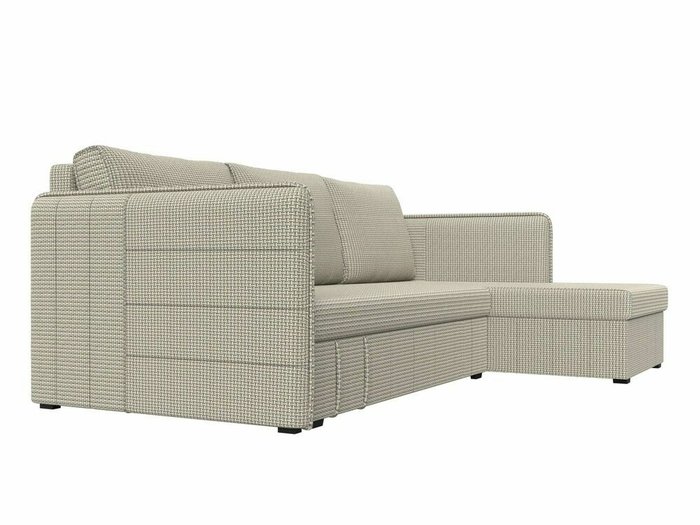 Угловой диван-кровать Слим серо-бежевого цвета правый угол - лучшие Угловые диваны в INMYROOM