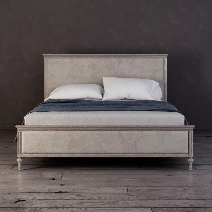 Кровать с мягким изголовьем Riverdi цвета светлый дуб  180х200 - купить Кровати для спальни по цене 206800.0