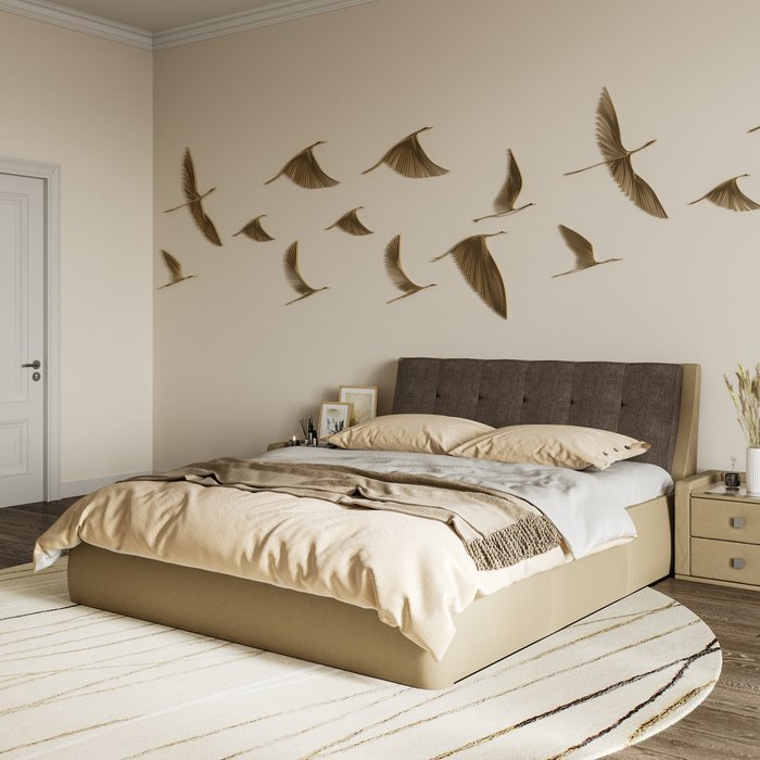 Кровать Гесиона 180х200 с серым изголовьем и подъемным механизмом  - купить Кровати для спальни по цене 47200.0