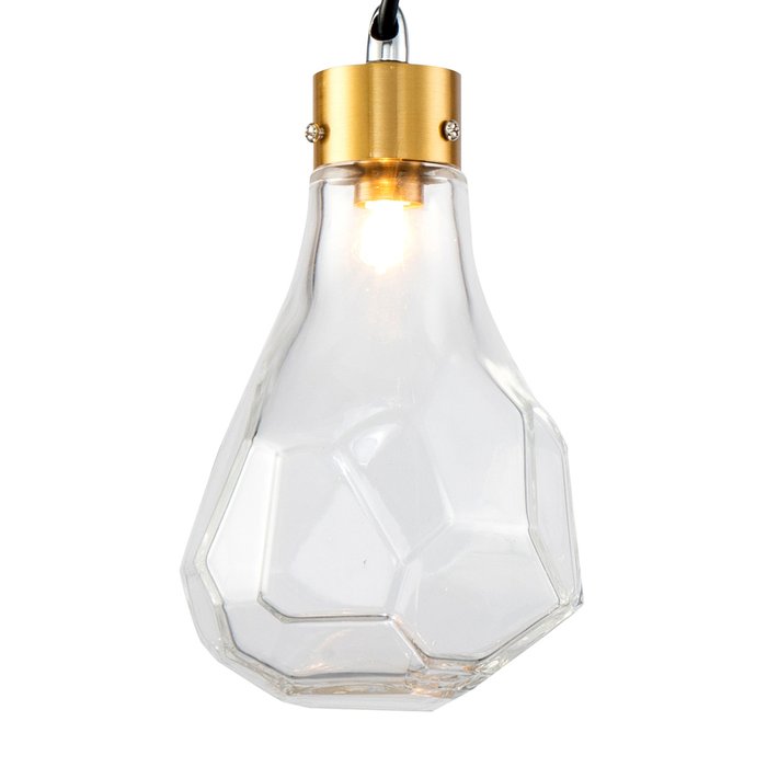 Подвесной светильник с плафоном из прозрачного стекла - купить Подвесные светильники по цене 9010.0