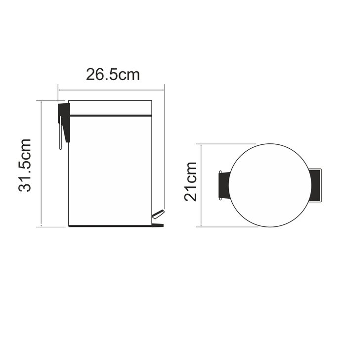 Ведро 5L K-635WHITE - лучшие Мусорные ведра в INMYROOM Ведро 5L K-635WHITE - лучшие Мусорные ведра в INMYROOM