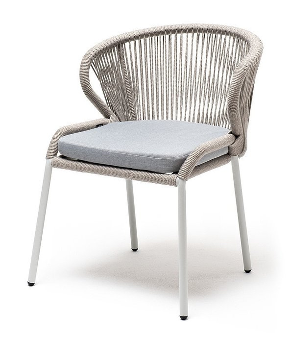 Плетеный стул Милан светло-серого цвета