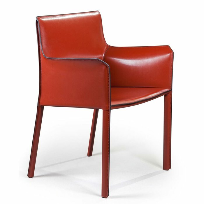 Обеденный стул с подлокотниками Barrie красного цвета - лучшие Обеденные стулья в INMYROOM