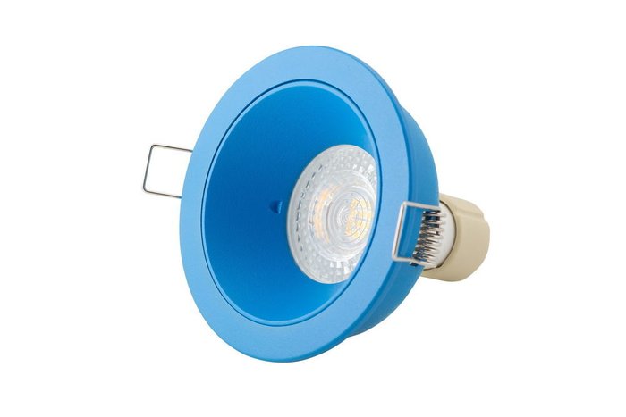 Точечный встраиваемый светильник голубого цвета - лучшие Встраиваемые споты в INMYROOM