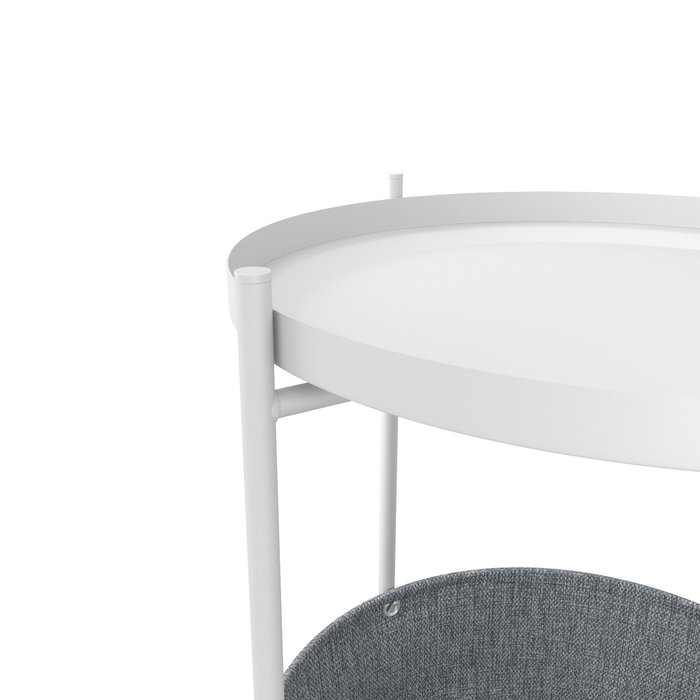Сервировочный стол Берген серо-белого цвета - лучшие Сервировочные столики в INMYROOM